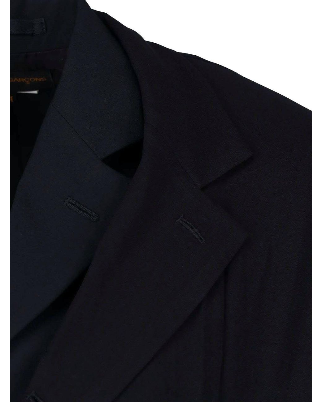 Comme des Garçons Blue Tailored Wool Blazer Coat