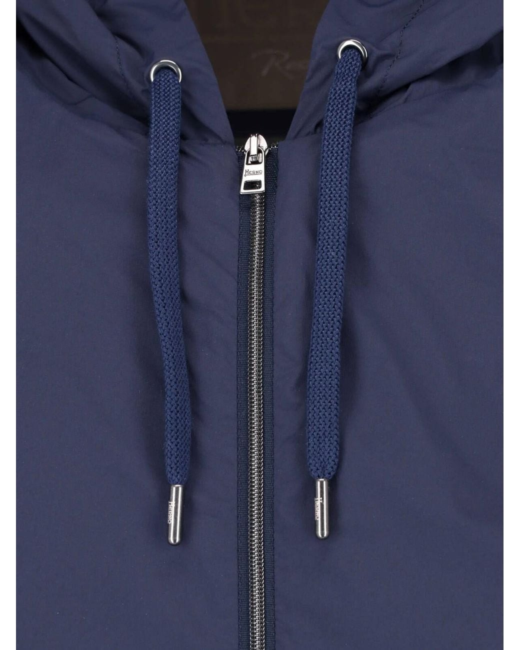Herno Blue Lightweight Hooded Zip-Up Jacket for men