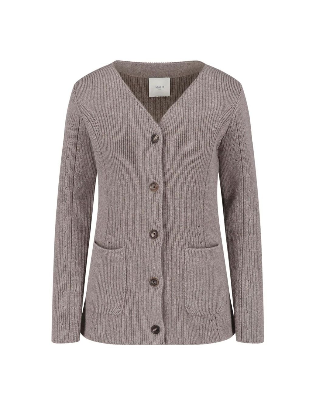 Malo Gray Cashmere Cardigan