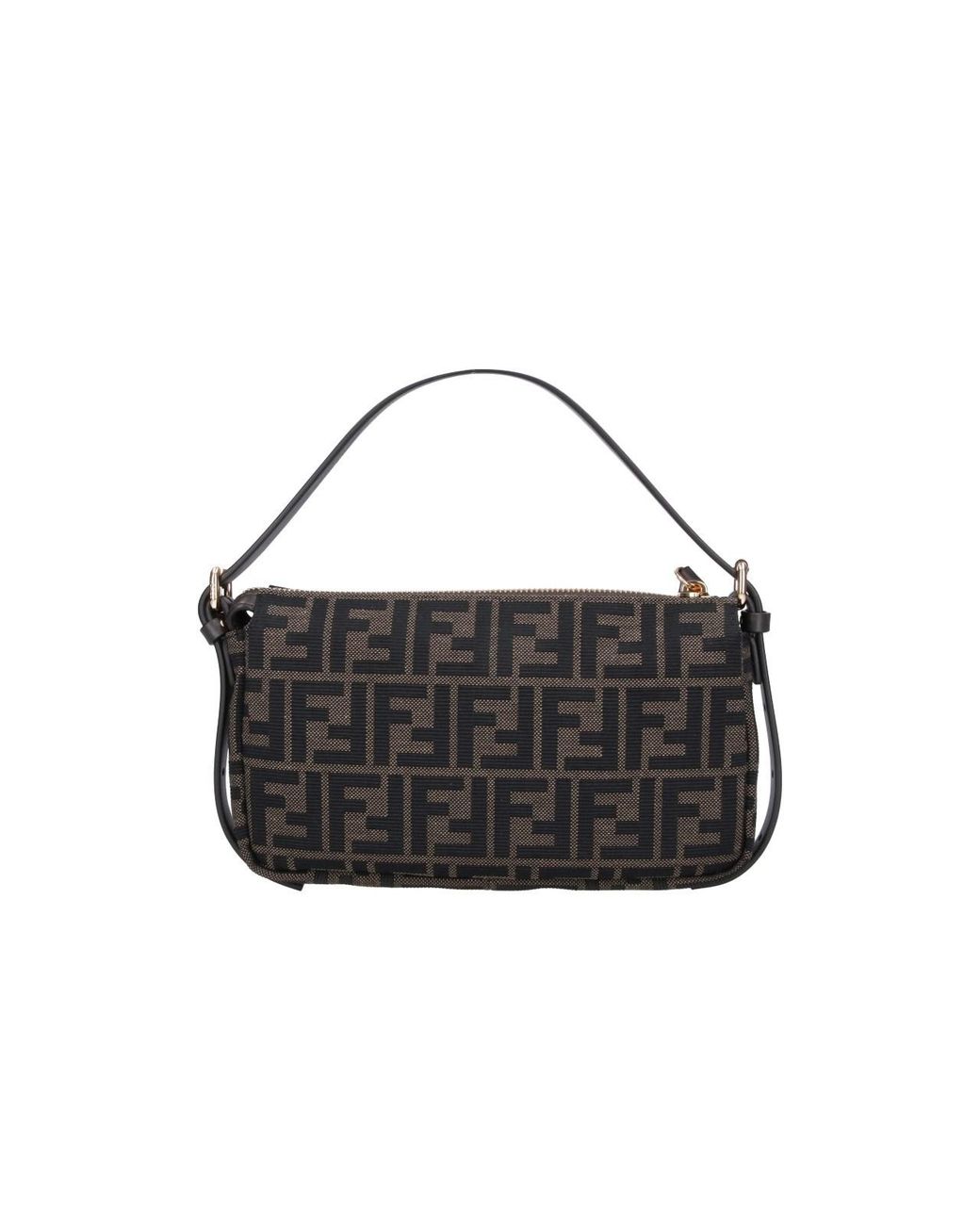 Fendi Black Shoulder Bag "Zip Top"