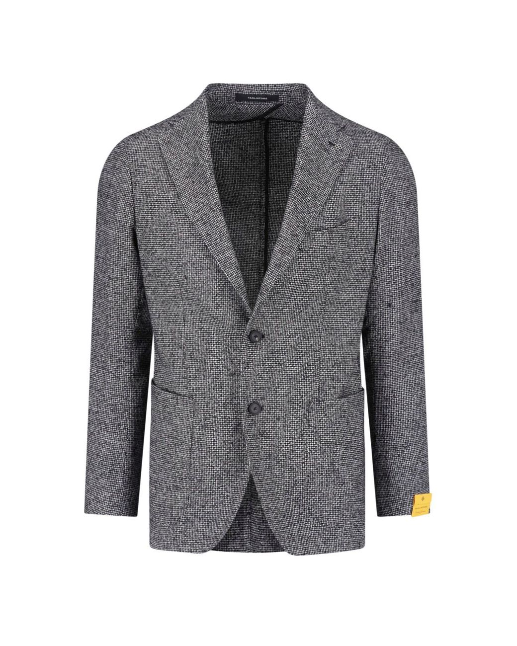 Tagliatore Gray Double-Breasted Knit Blazer for men