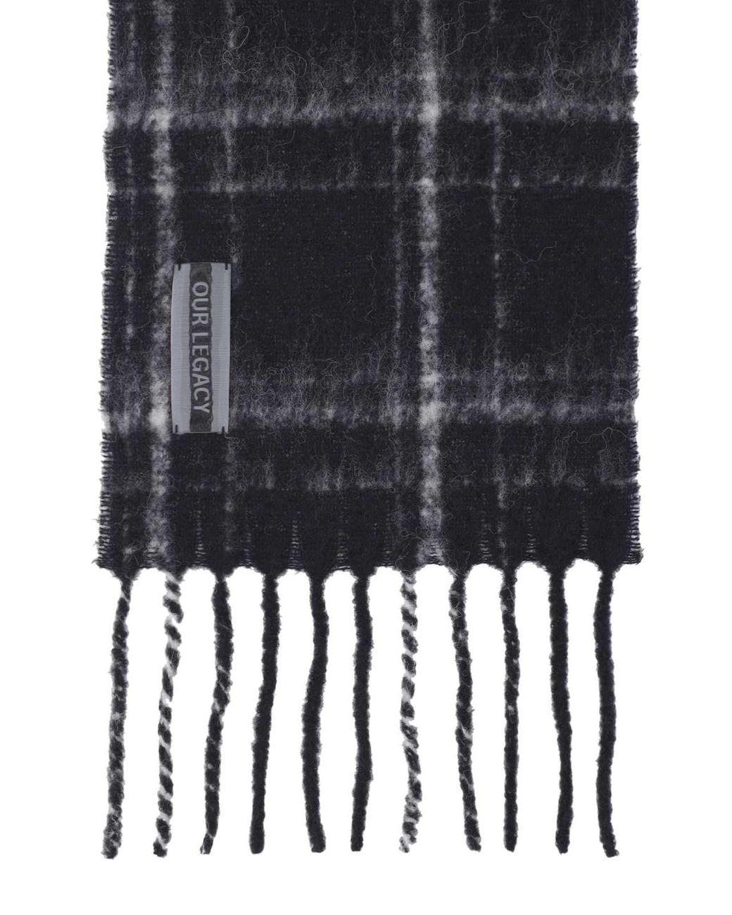 Our Legacy Black Estate Check Scarf