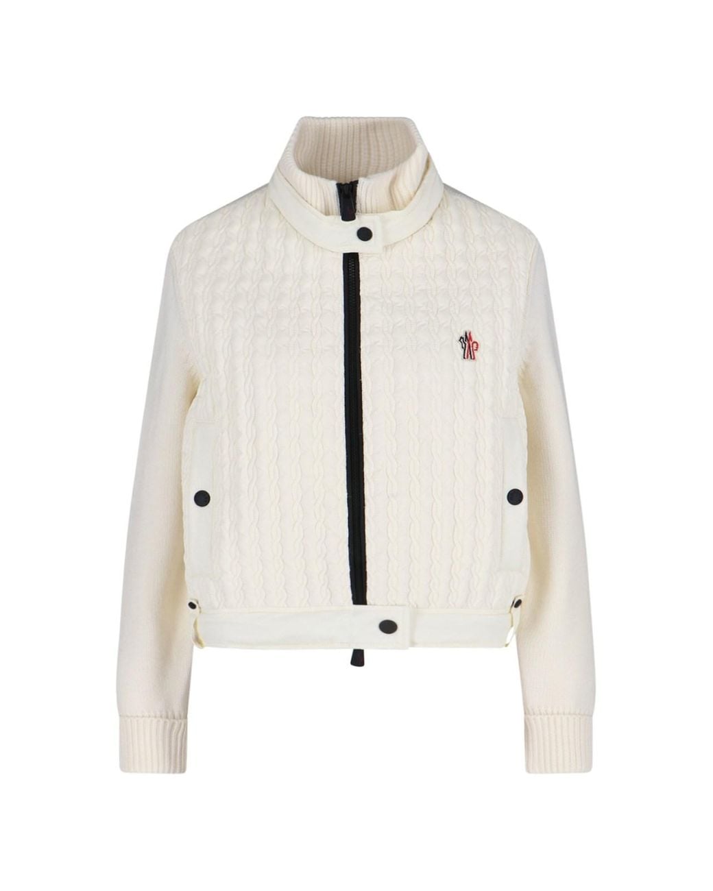 Moncler White 'Tricot' Cardigan