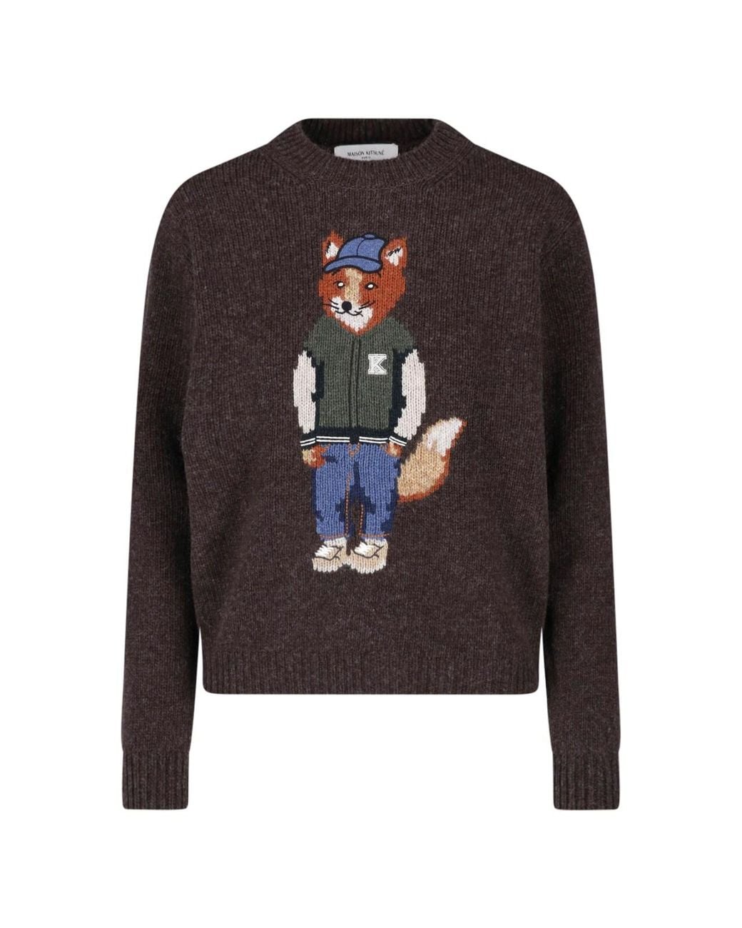 Maison Kitsuné Black Sweater “Dressed Fox”