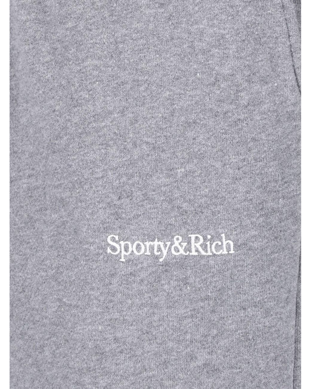 Sporty & Rich Gray Sweatpants Logo
