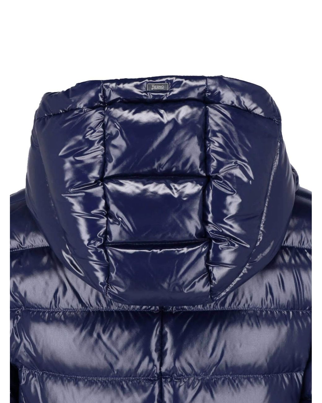 Herno Blue Hooded Puffer Jacket