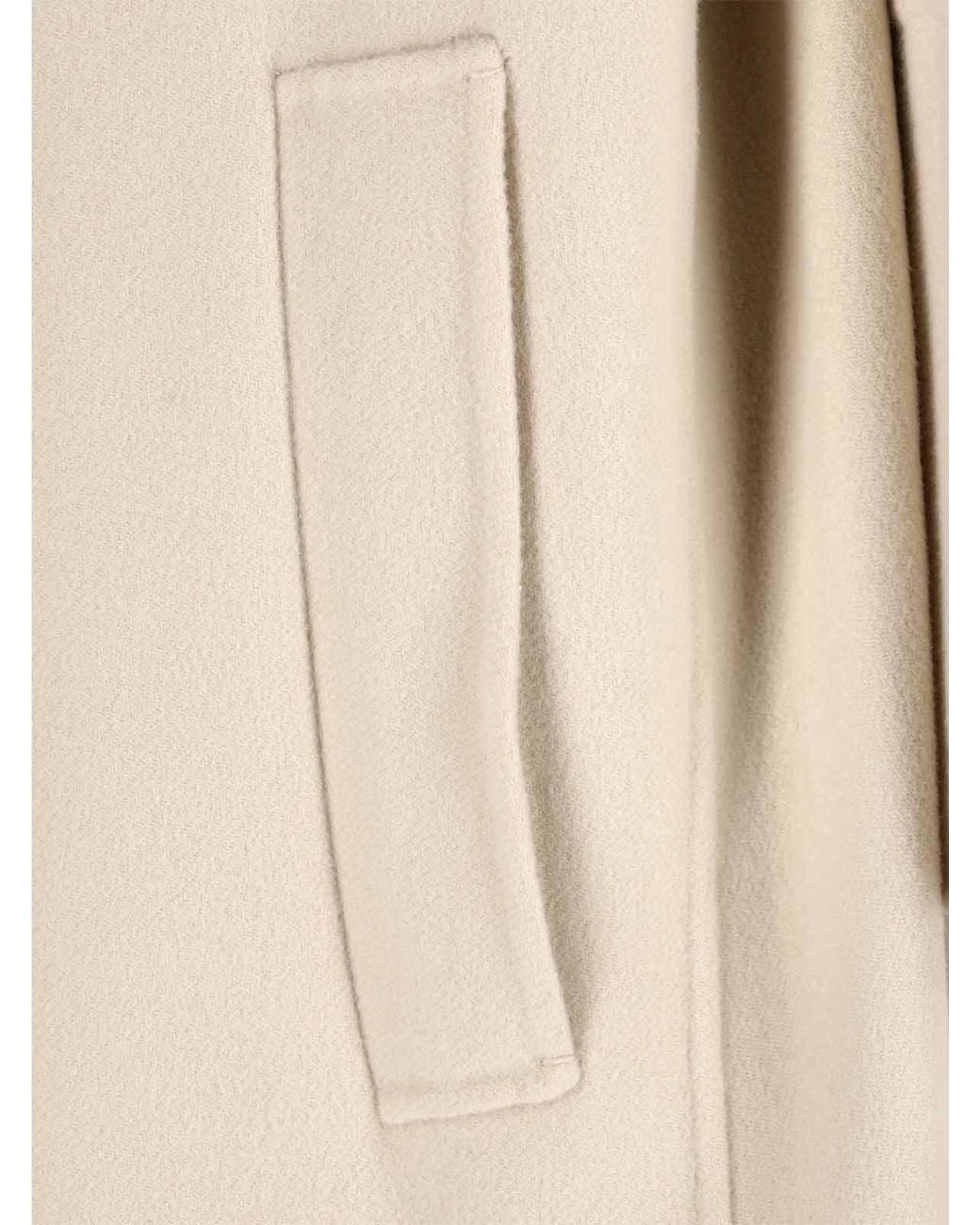 Max Mara Natural Virgin Wool Coat Arona