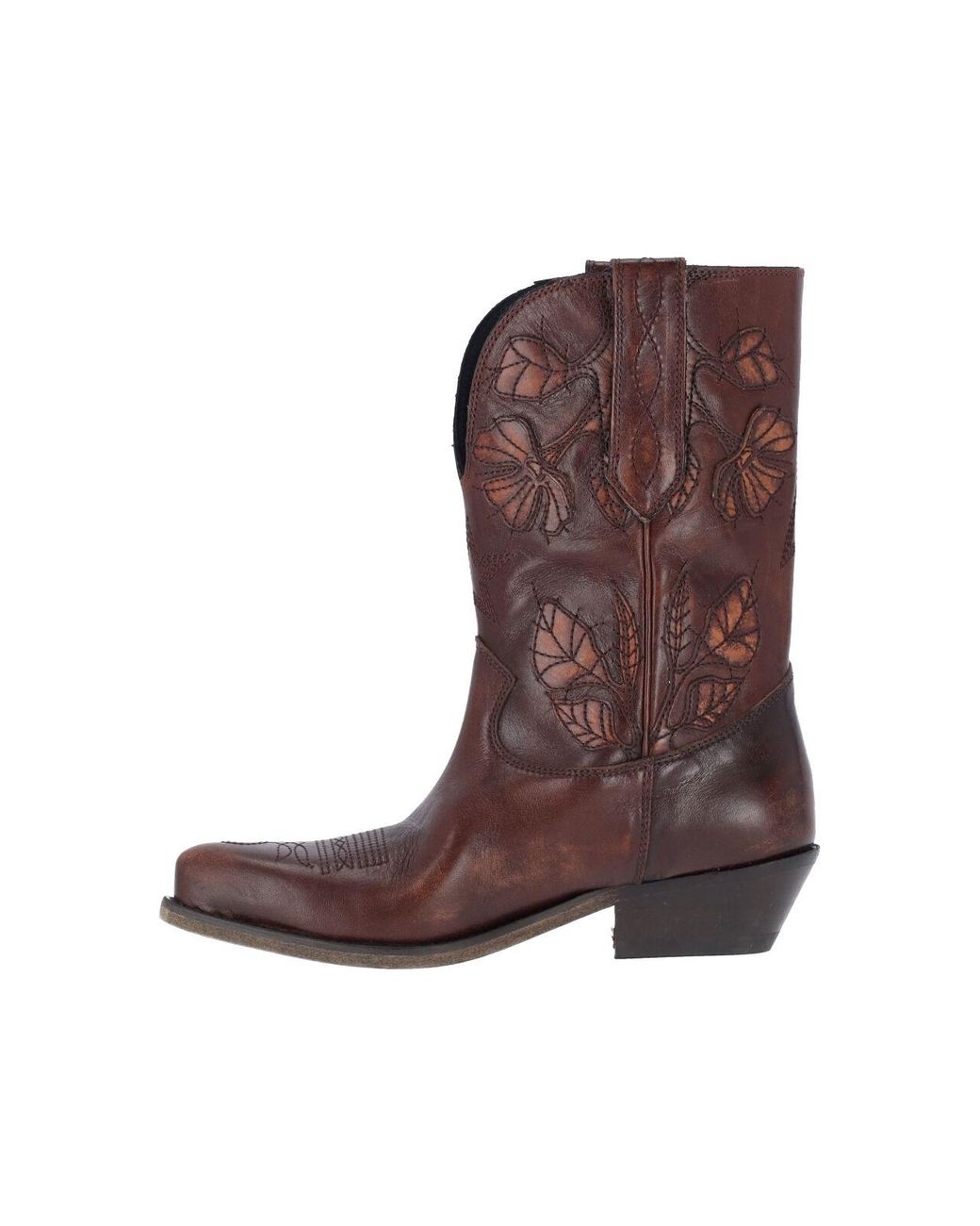 Golden Goose Deluxe Brand Brown Wish Star Tonal Stitched Boots