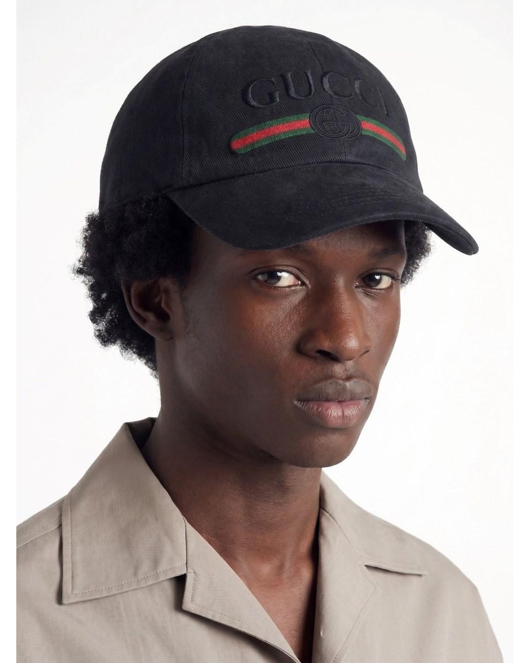 Cappello Baseball Logo di Gucci in Blue da Uomo