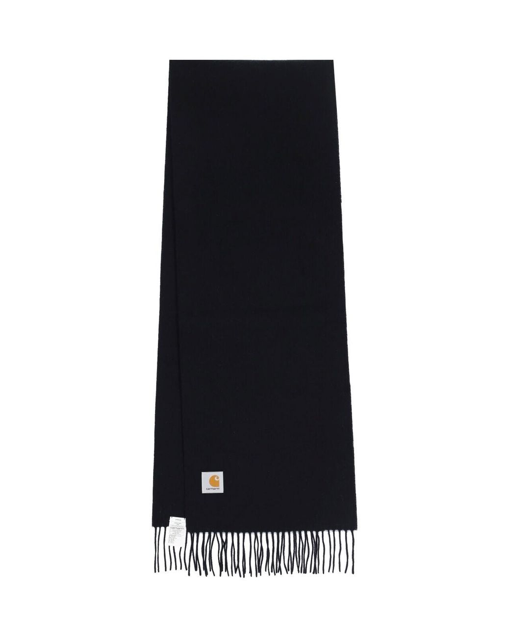 Carhartt Black Wool Fringe Scarf for men