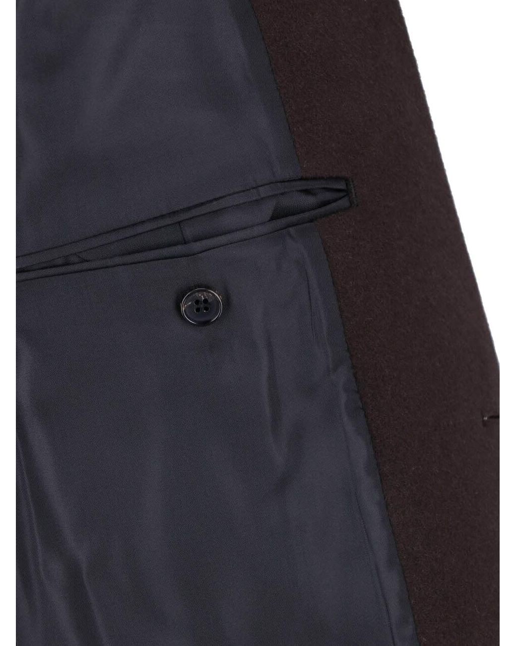 TONYWACK Black Wool And Cashmere Blend Coat for men