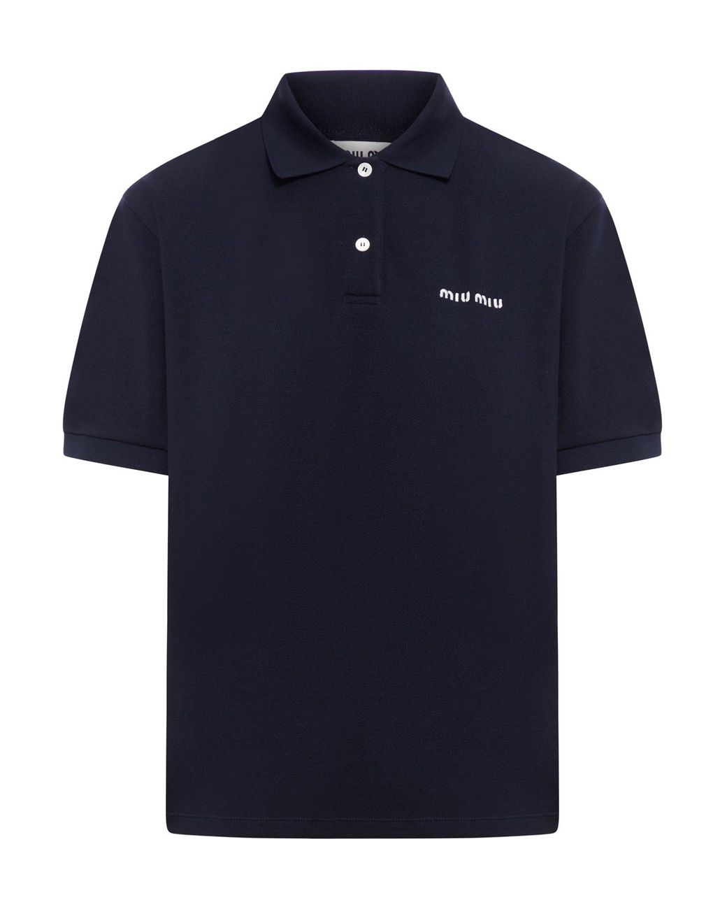 miu-miu-Blue-Cotton-Pique-Polo