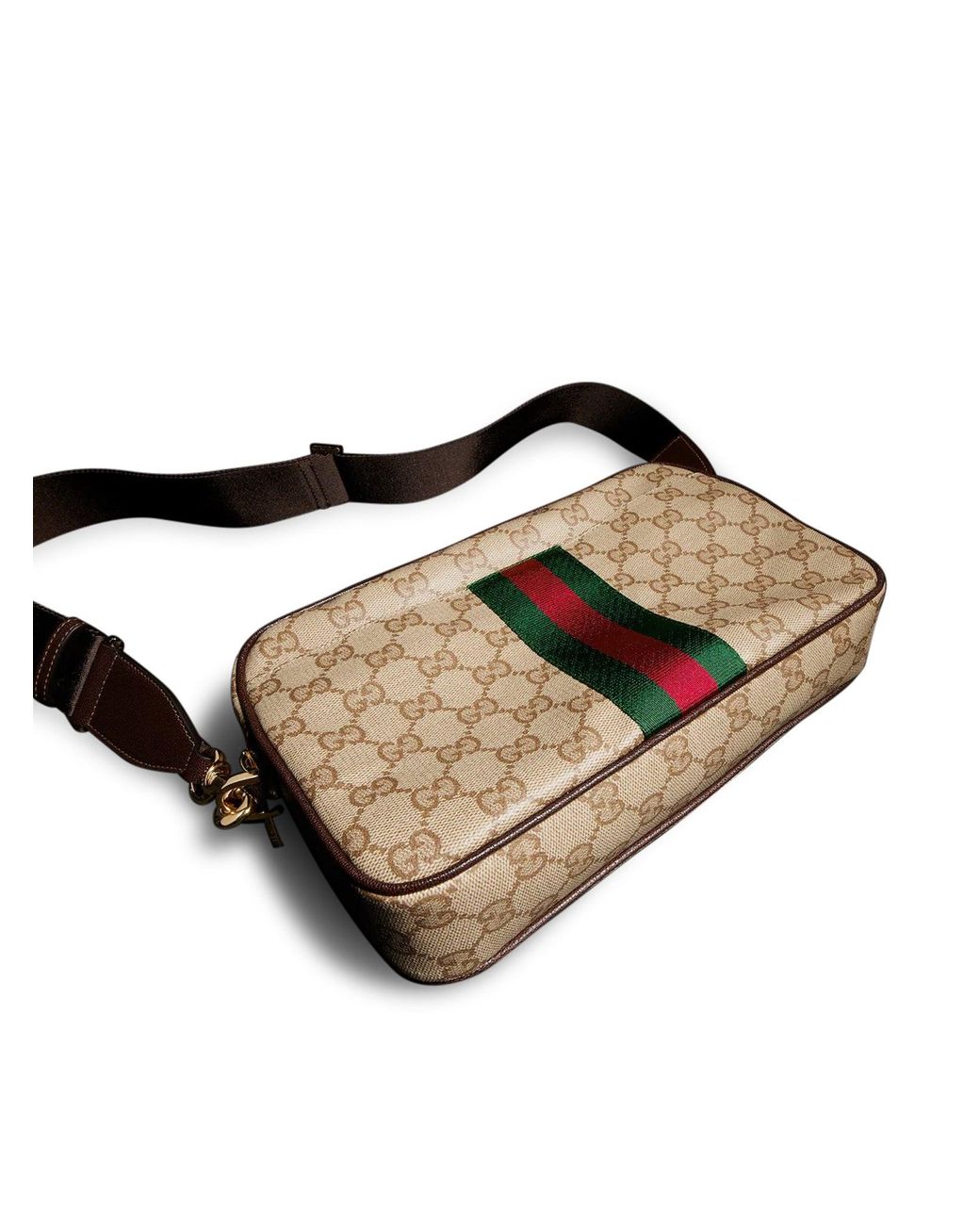 Borsa a tracolla piccola con web di Gucci in Multicolor da Uomo