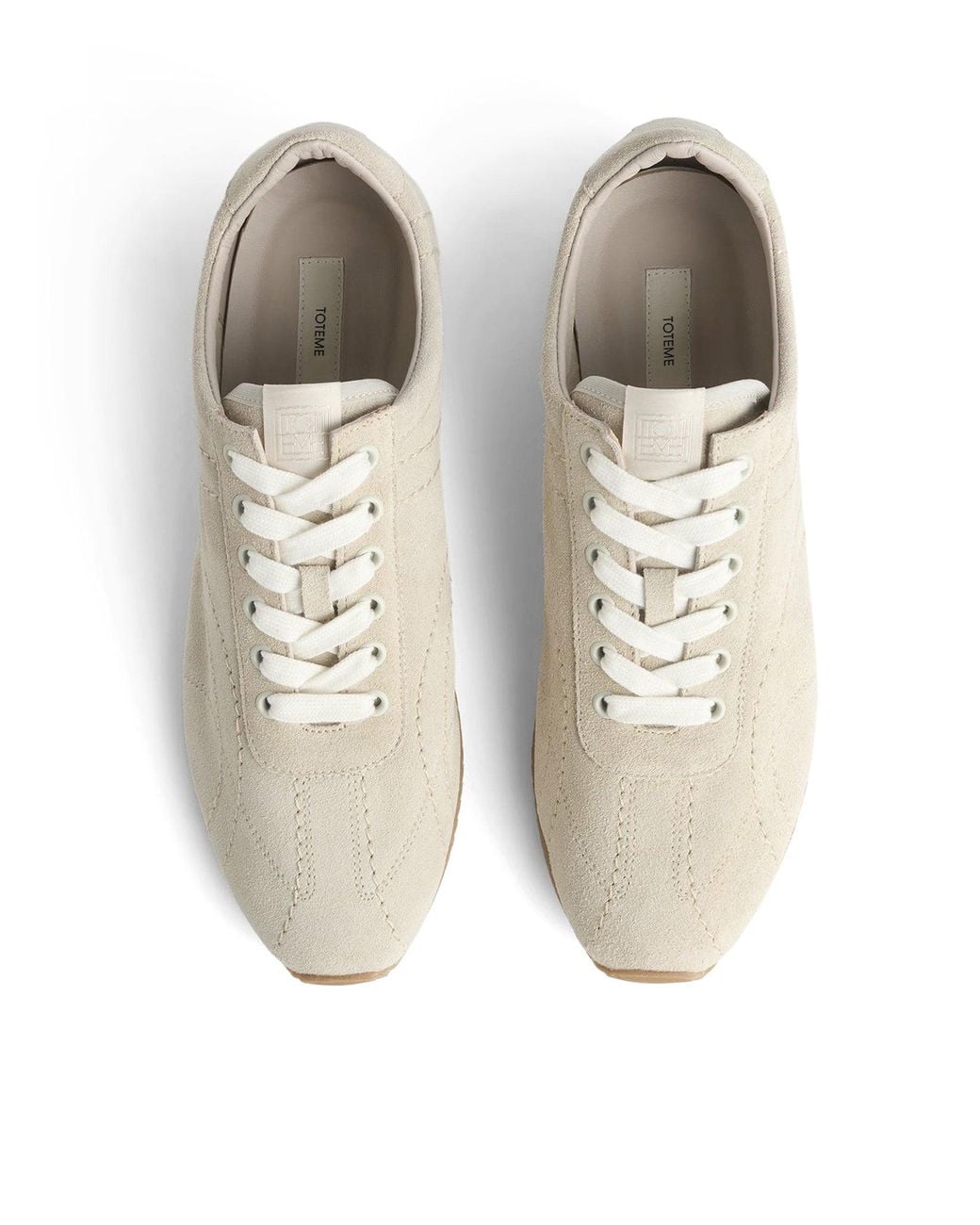 Totême  White Flex Suede Sneakers