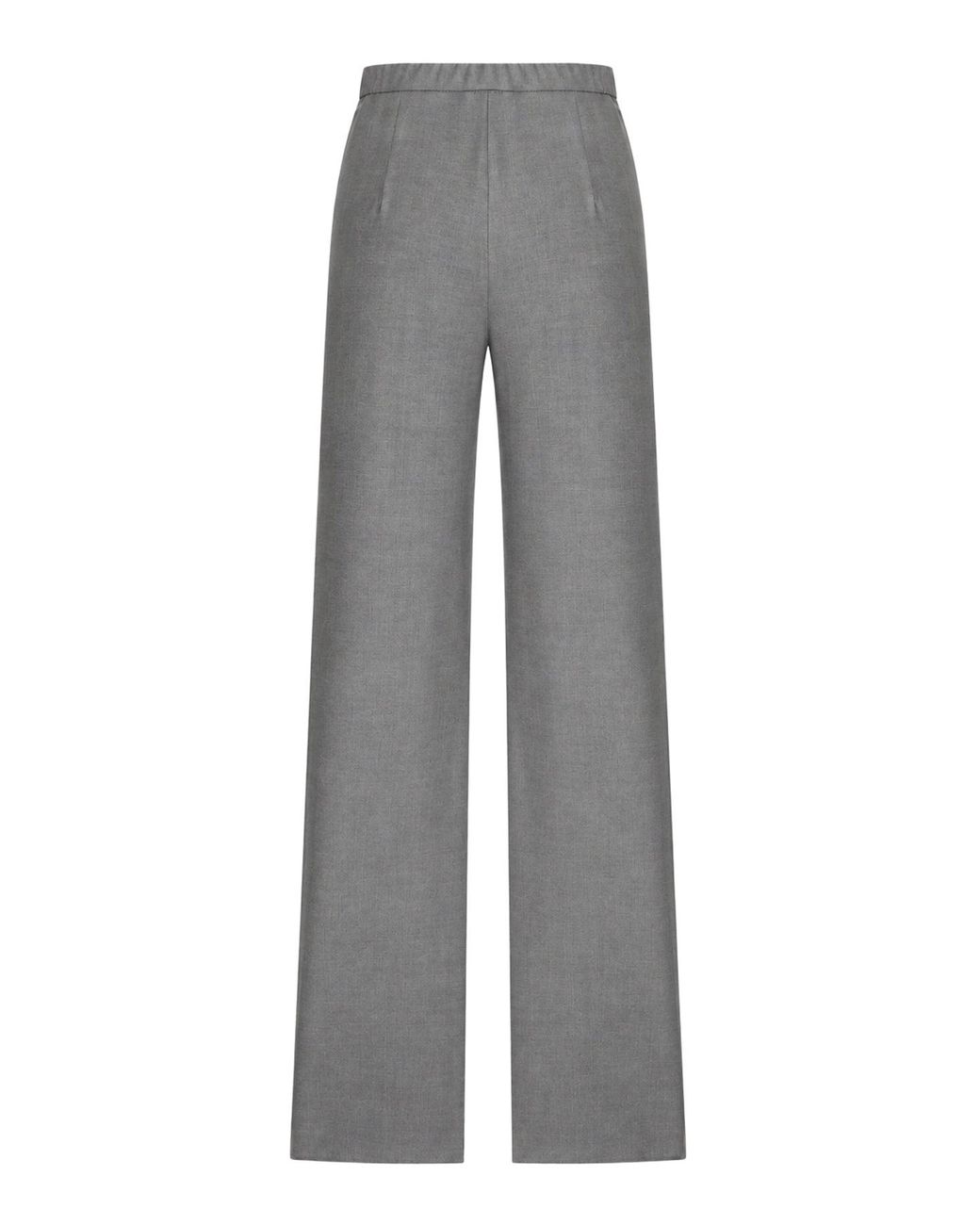 Max Mara Gray Wool Drawstring Trousers