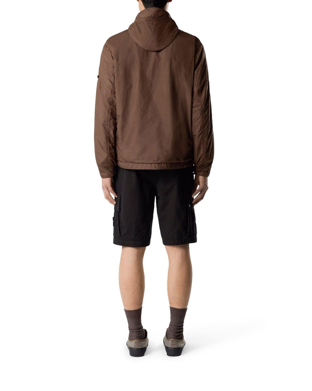 Stone Island Black Slim Fit Cargo Shorts for men