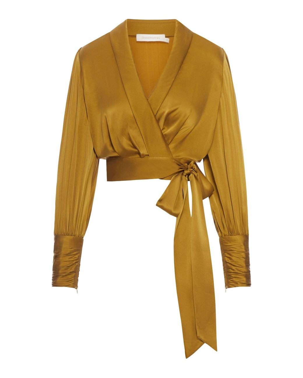 Zimmermann Yellow Wrap Blouse