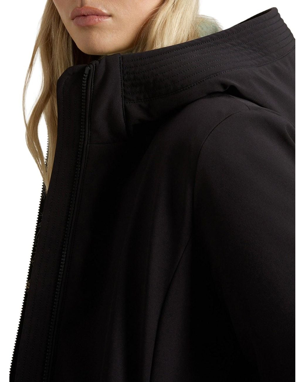 Woolrich Blue Firth Parka In Tech Softshell