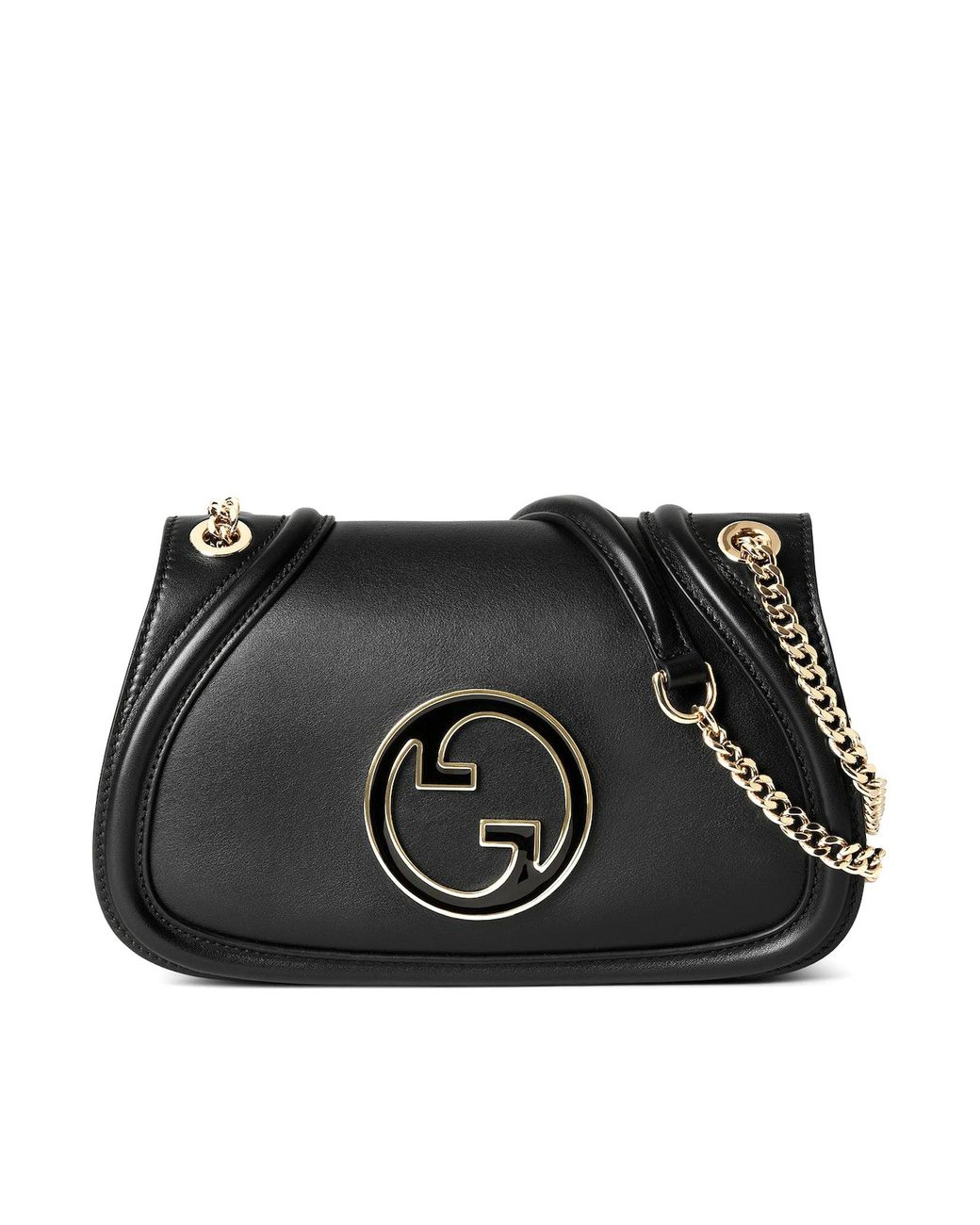 BLONDIE SHOULDER BAG 21 IN BLACK CALFSKIN GOLD HARDWARE