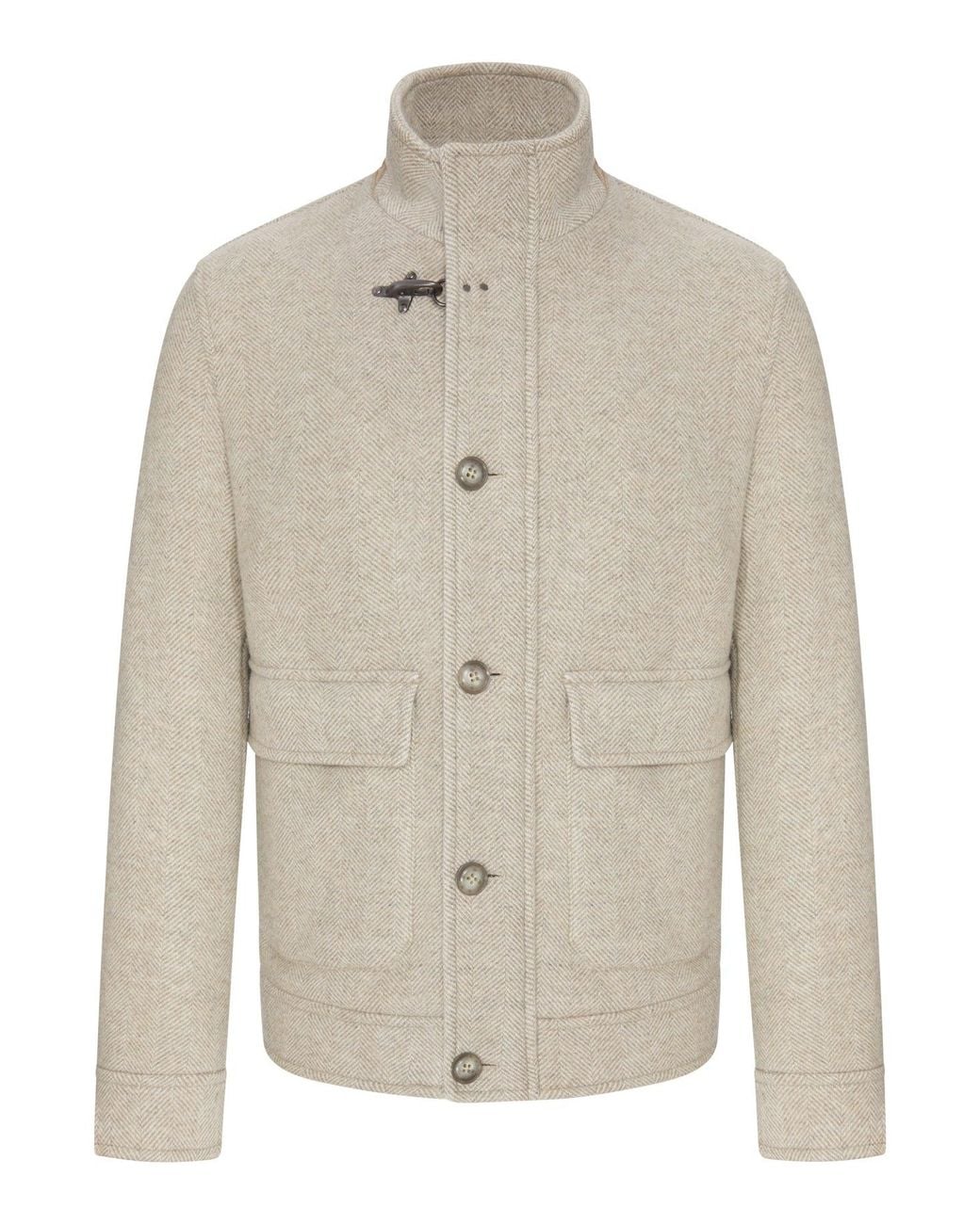Fay White Wool Bomber Jacket for men
