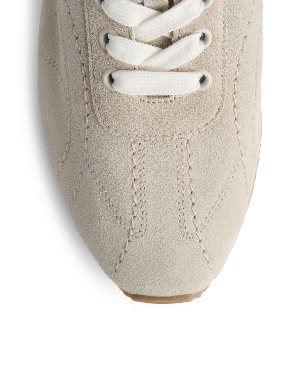 Totême  White Flex Suede Sneakers