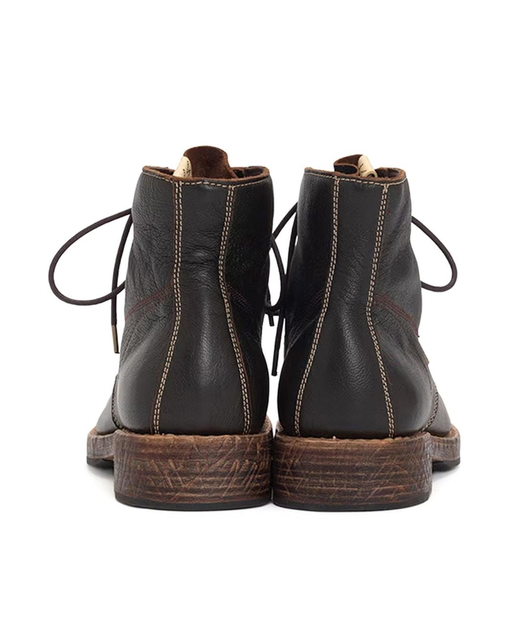 Visvim Brown Virgil Boots-Folk for men