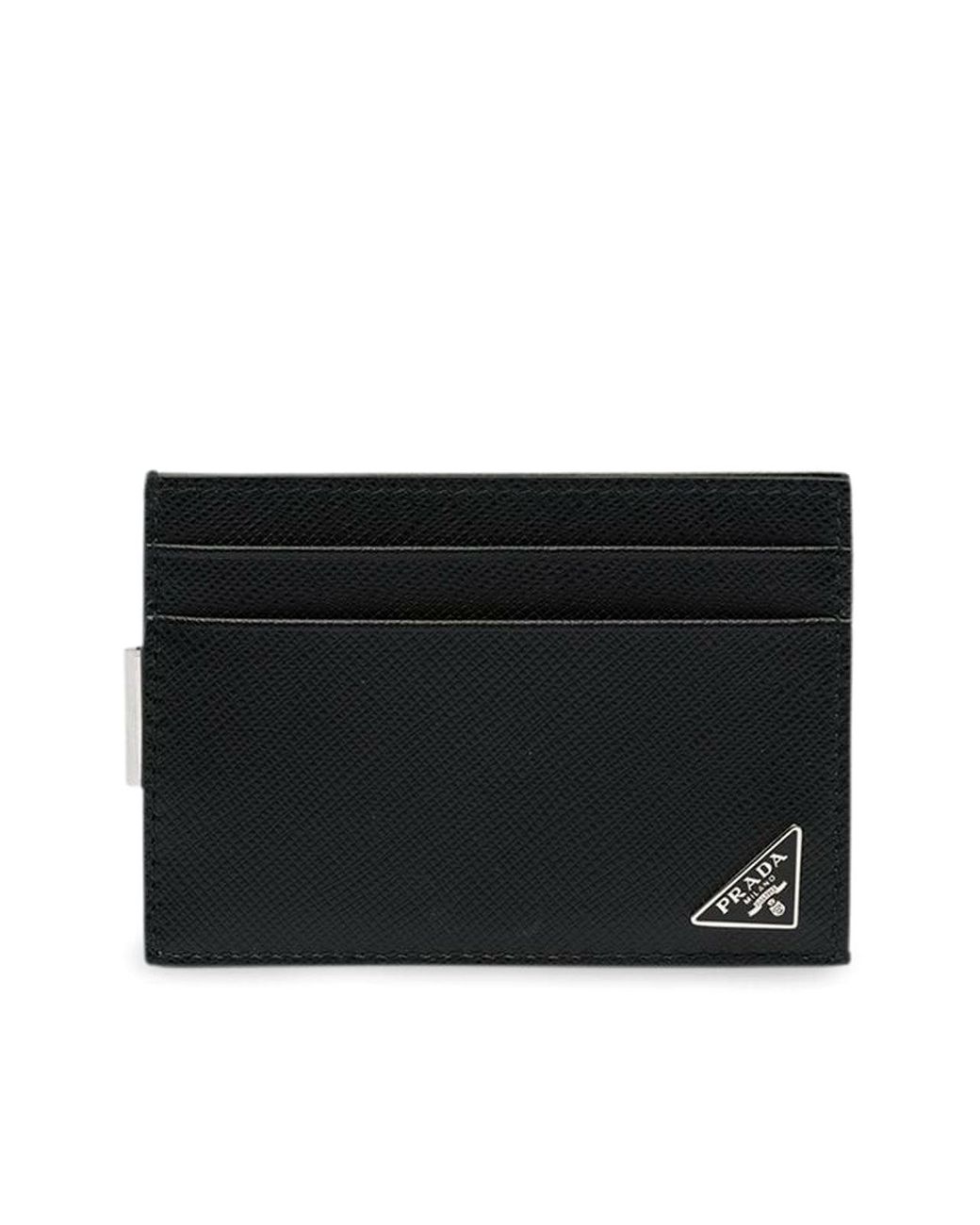Portacarte con fermasoldi da Uomo di Prada in Nero Lyst