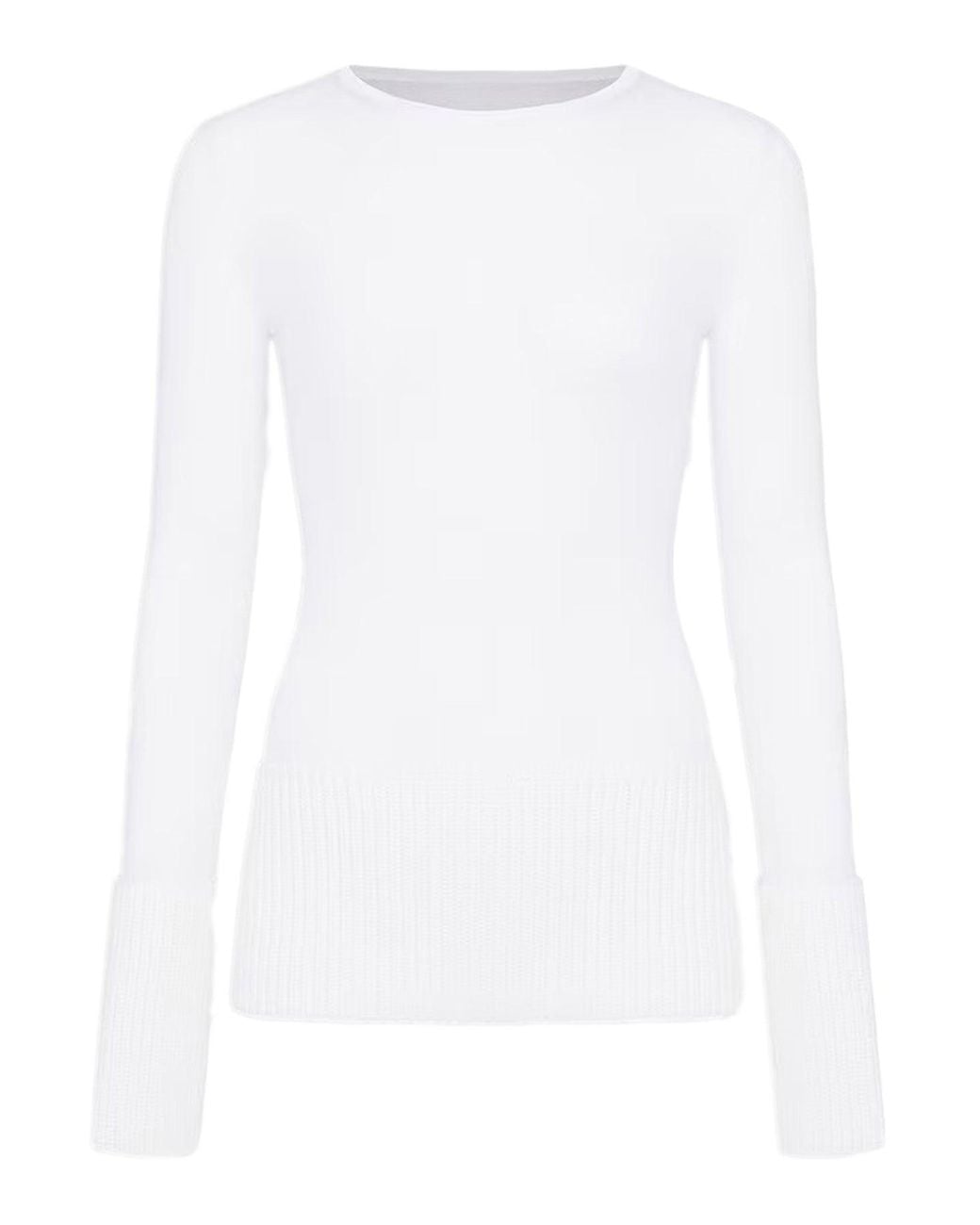 Alaïa White Crew Neck Top