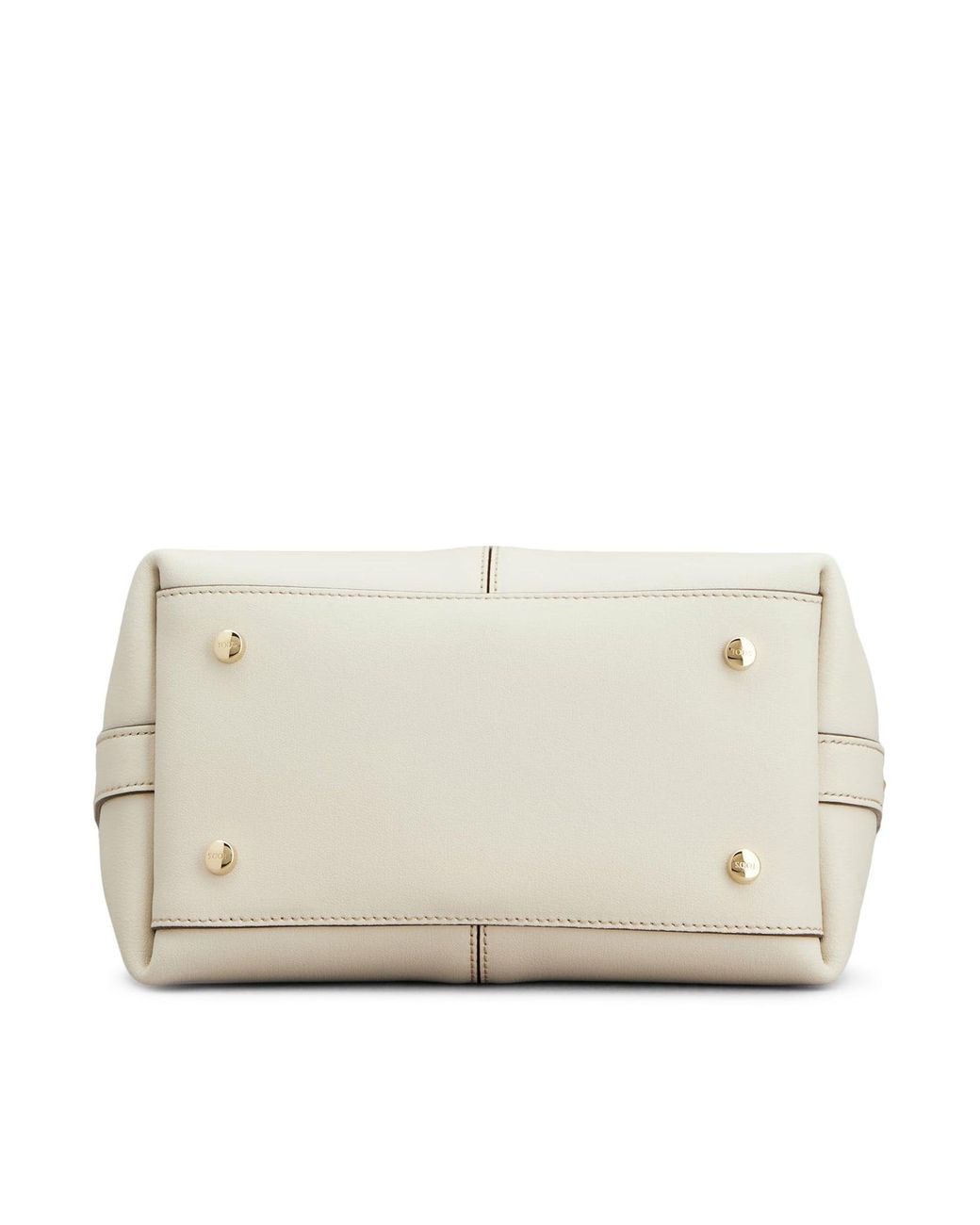 Tod's White Mini Leather Tote Shopping Bag