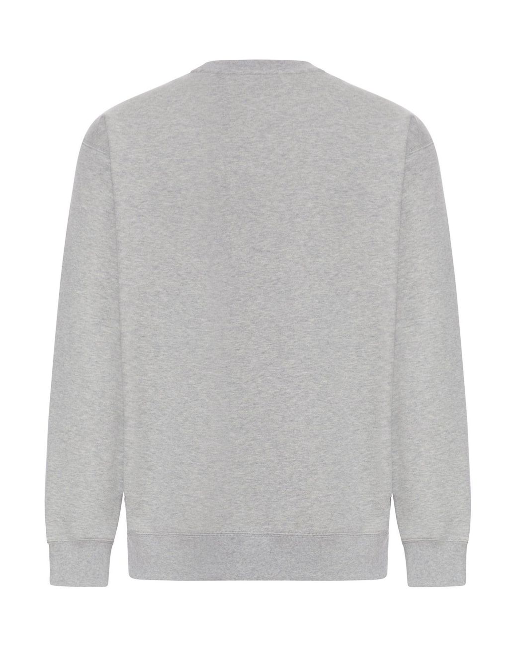 Gucci Gray Cotton Jersey Sweatshirt With Printed Logo for men