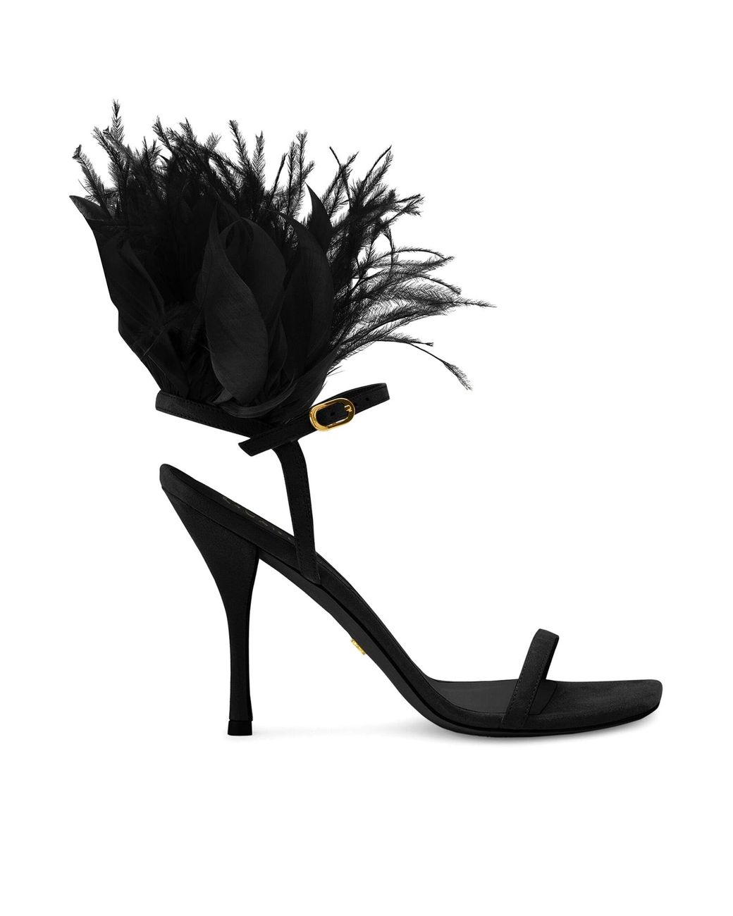 Sandali con piume di Stuart Weitzman in Nero | Lyst