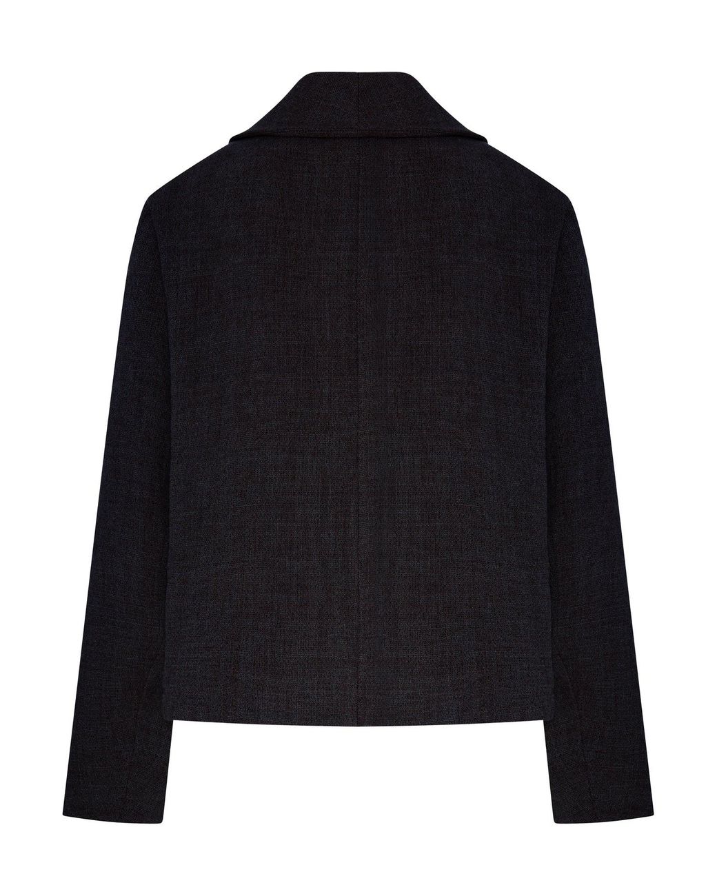Transit Blue Single-Breasted Jacket With Shawl Lapels