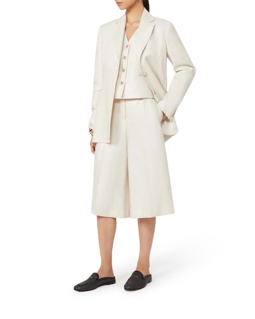 Max Mara White Single-Breasted Volonta Jacket