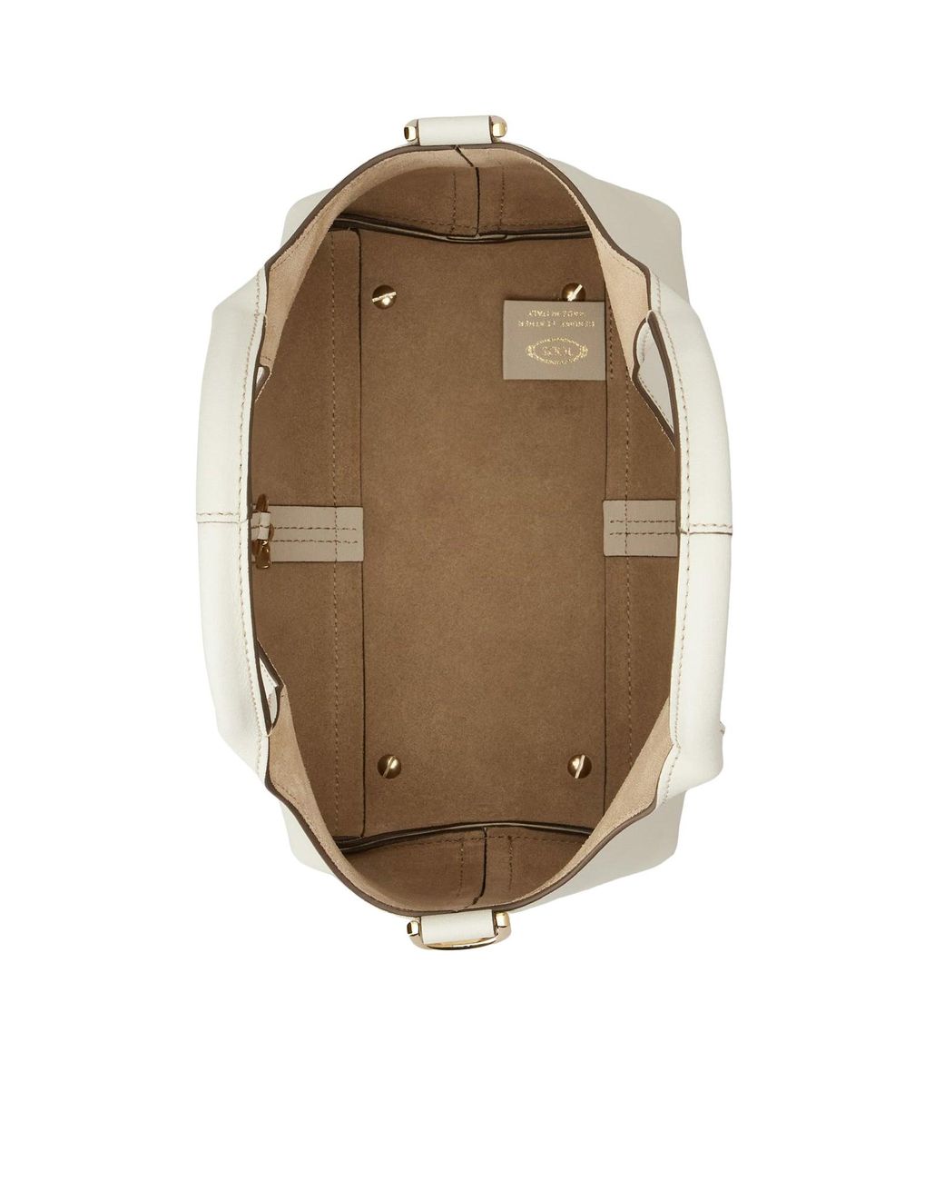 Tod's White Mini Leather Tote Shopping Bag