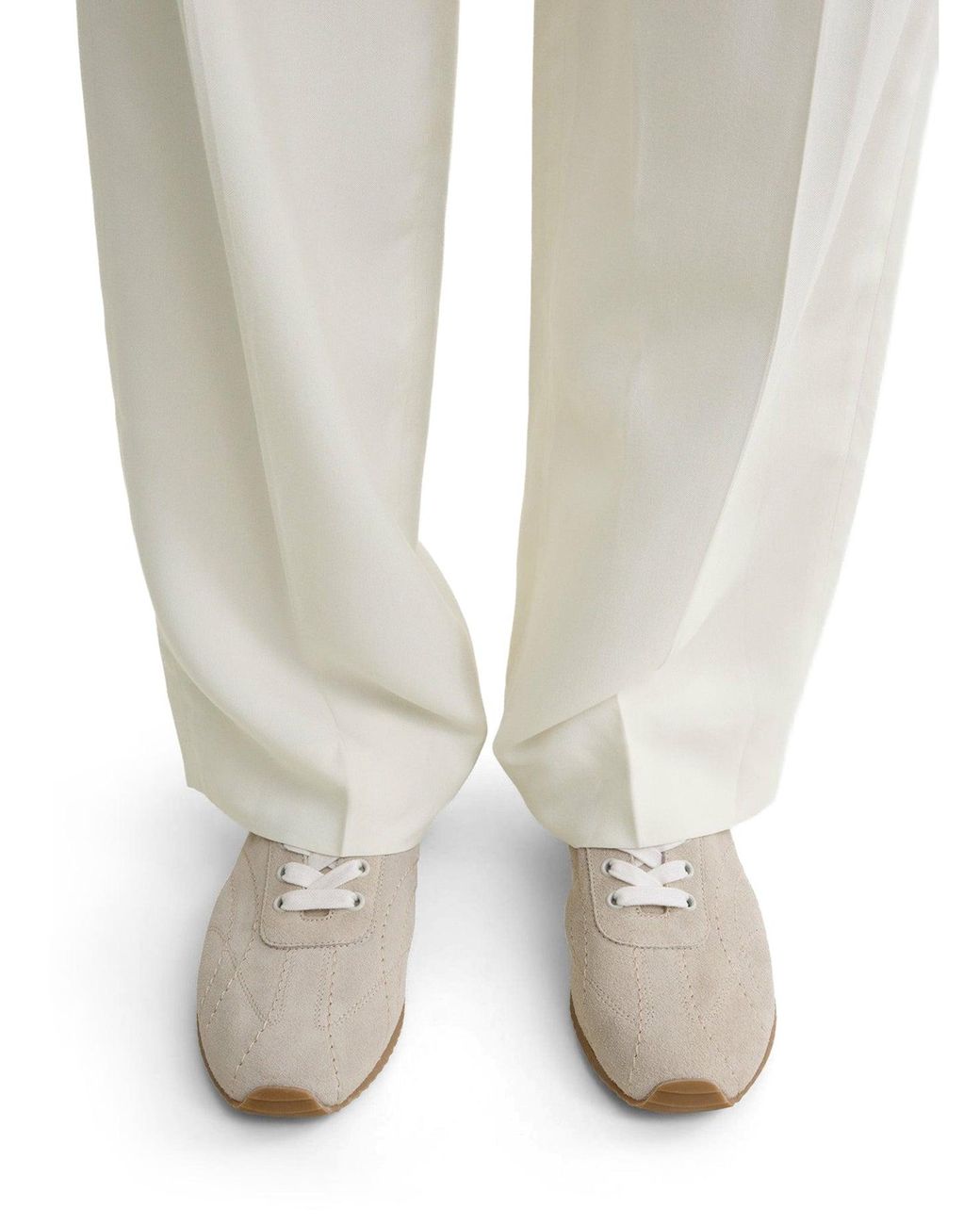 Totême  White Flex Suede Sneakers