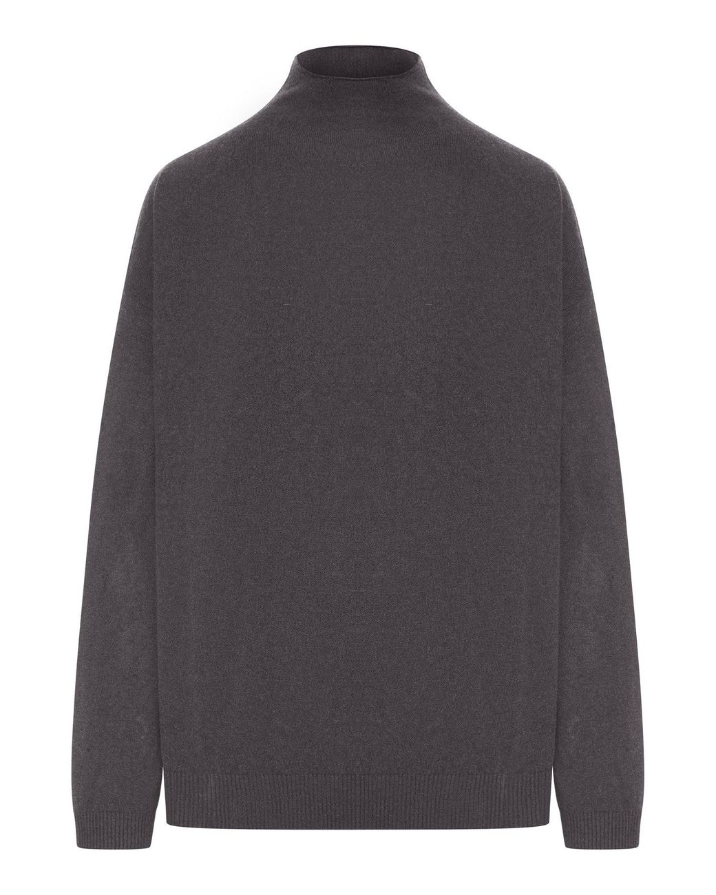 Transit Gray Oversized High-Neck Sweater