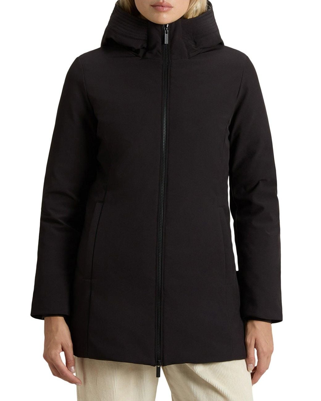 Woolrich Blue Firth Parka In Tech Softshell
