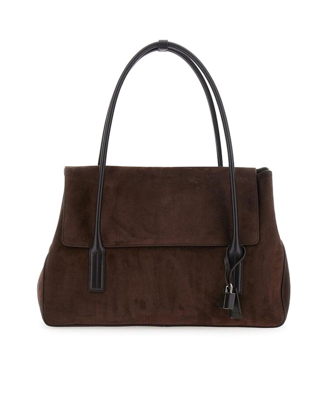 Tom Ford Brown Large Eclipse Suede Bag