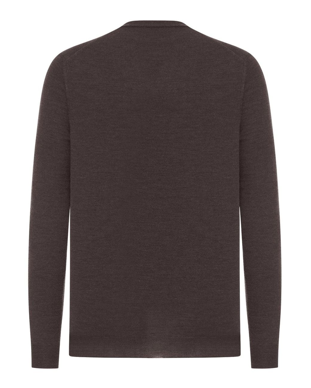 Zanone Brown V-Neck Sweater for men