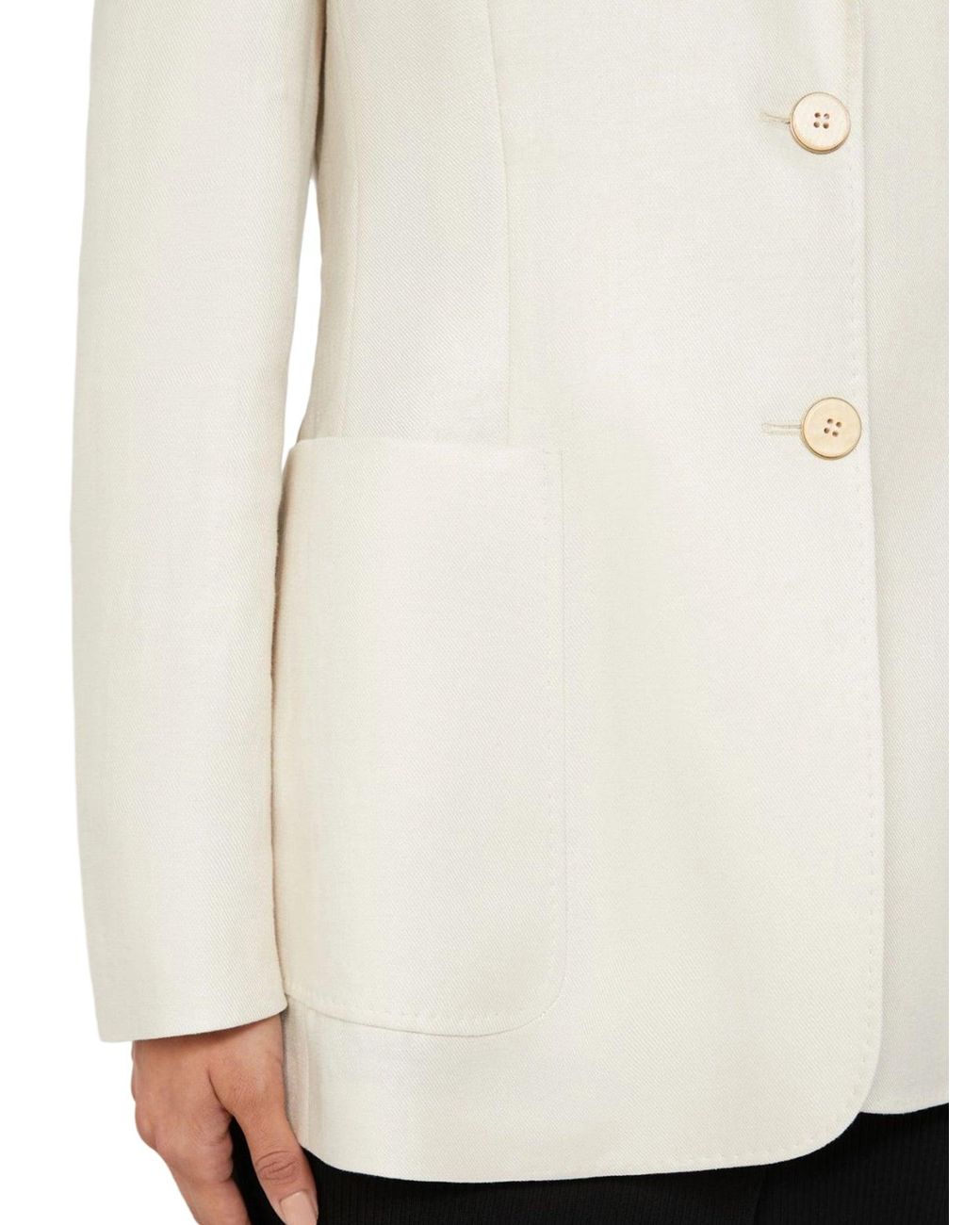 Max Mara White Single-Breasted Volonta Jacket