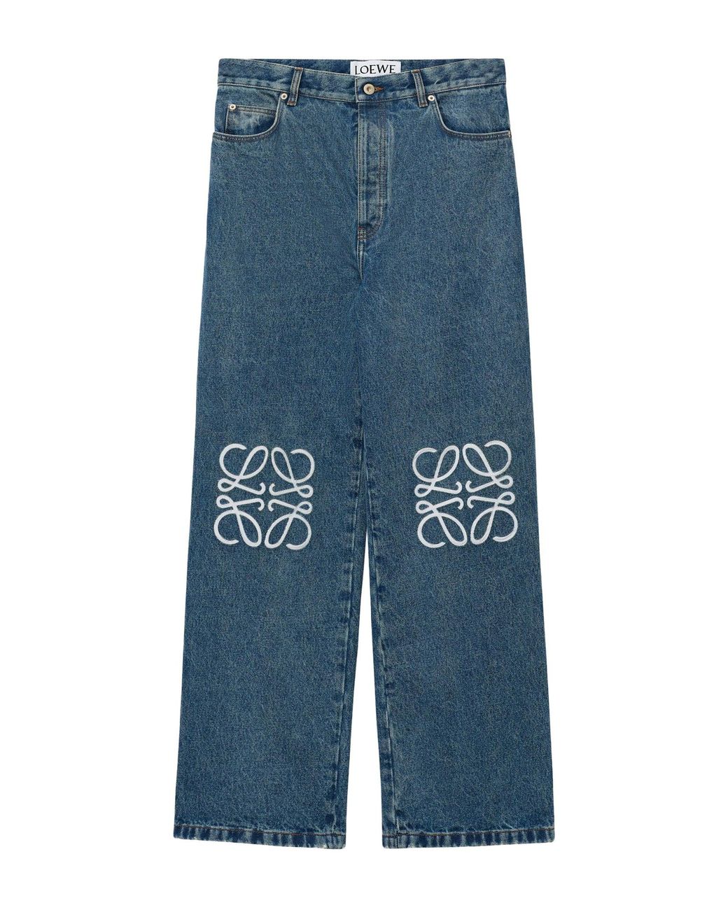Loewe Anagram BAGGY Jeans in Blue for Men | Lyst