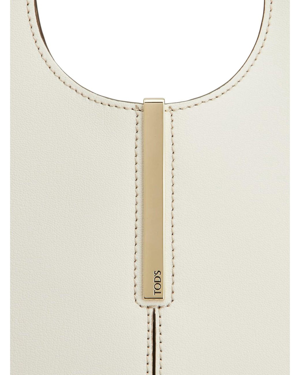 Tod's White Mini Leather Tote Shopping Bag
