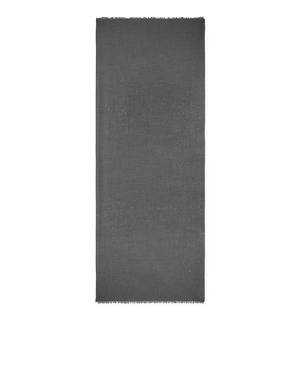 Sciarpa in cashmere e seta con paillettes di Brunello Cucinelli in Gray