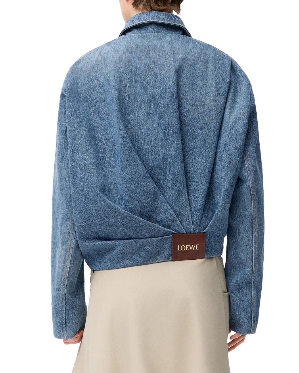 Loewe Blue Draped Denim Jacket