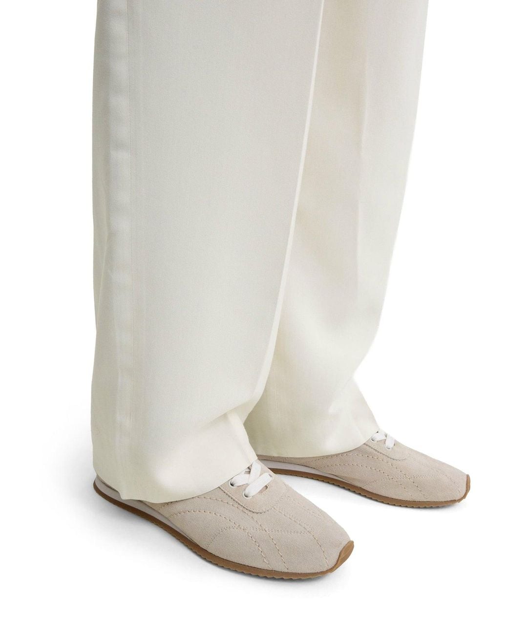 Totême  White Flex Suede Sneakers