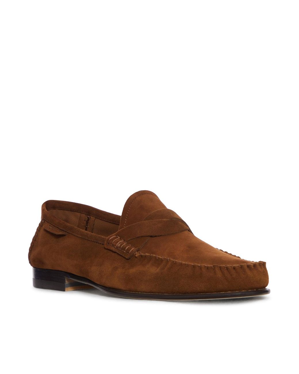 Tom Ford Brown Ripley Suede Loafer With Braided Band for men