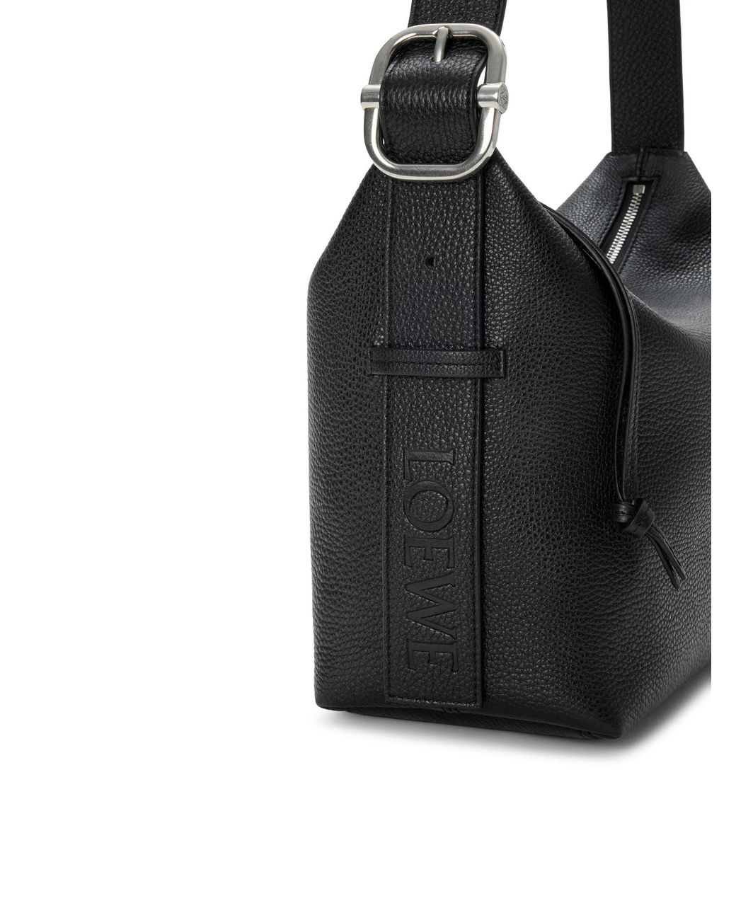 Borsa hobo loop in pelle di vitello granata di Loewe in White da Uomo