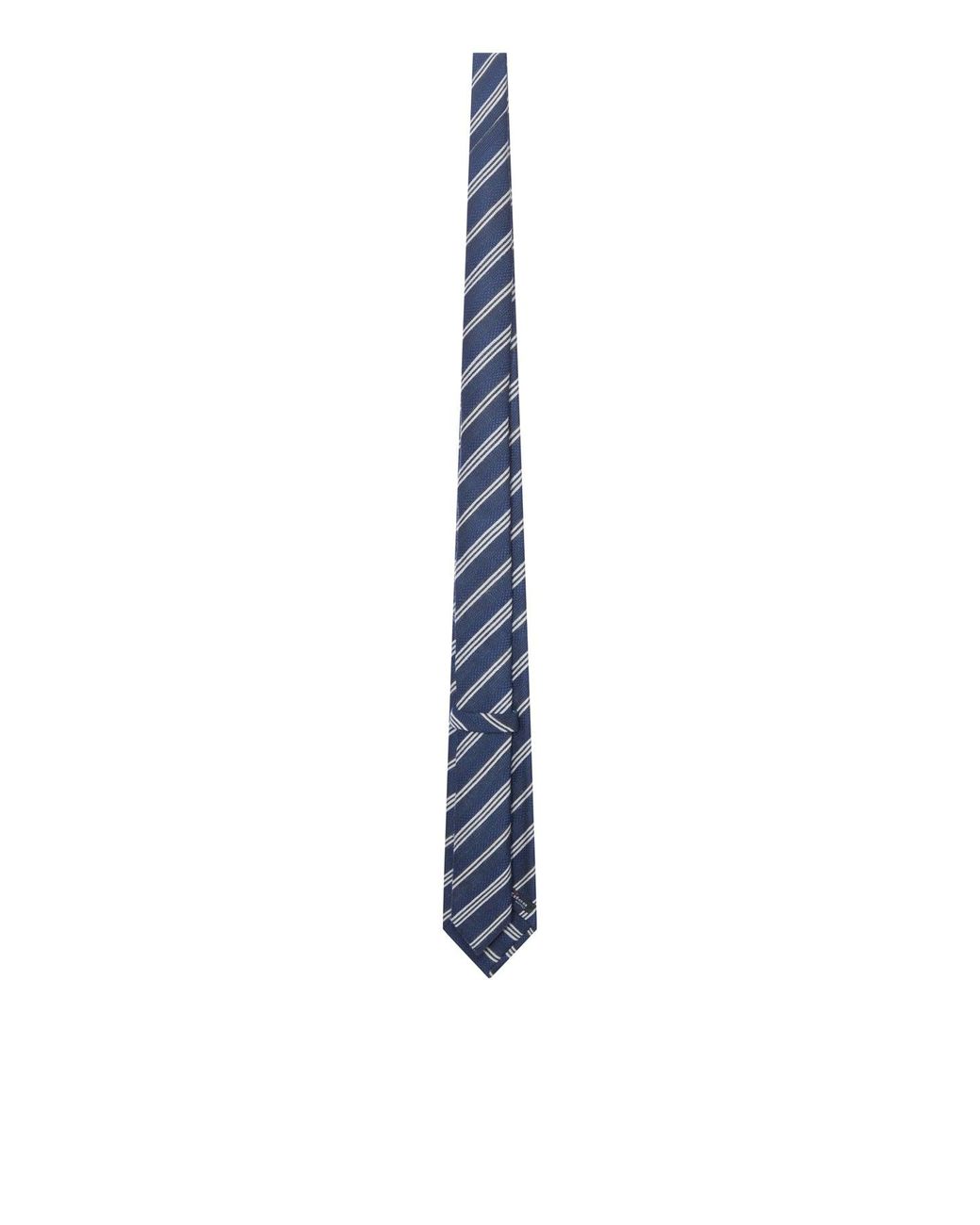 Kiton White Regimental Tie for men