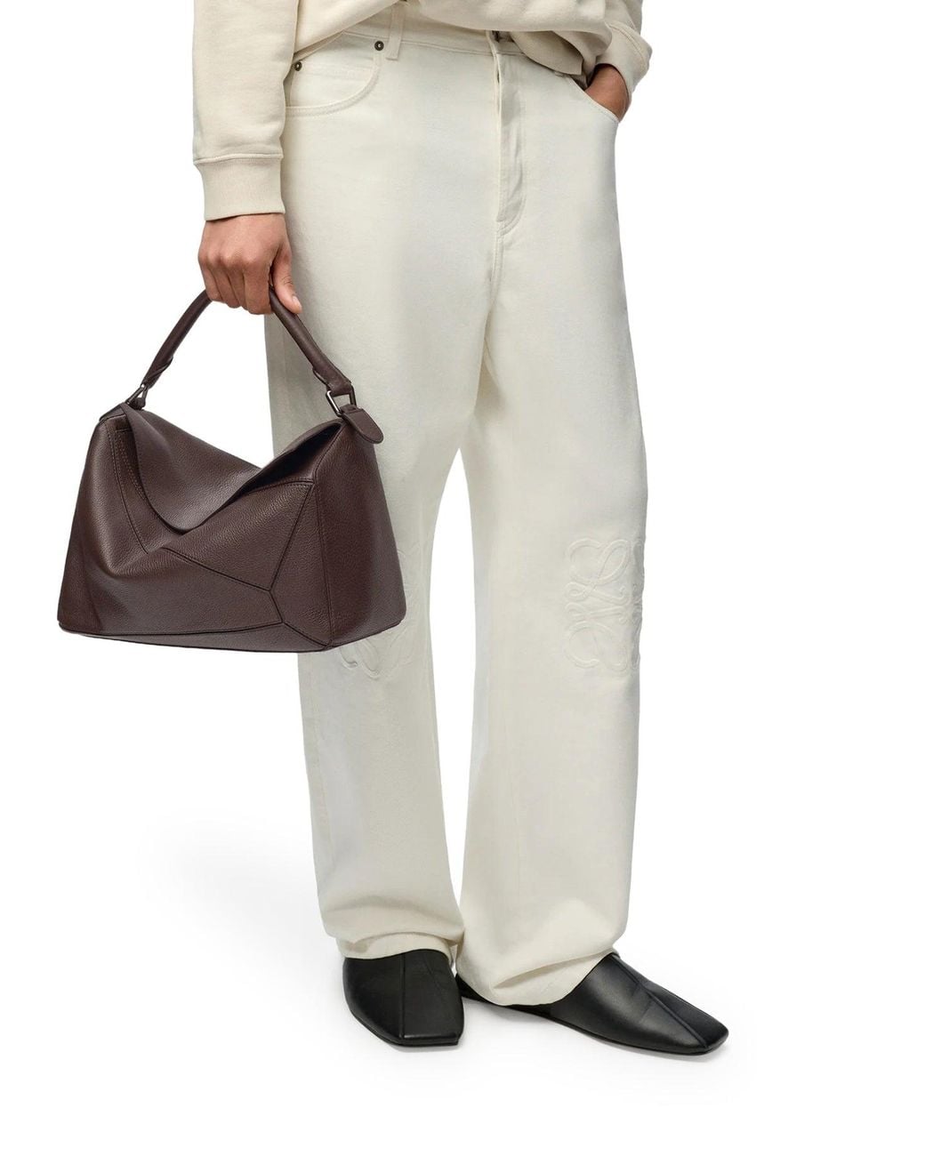 Loewe Brown Large Puzzle Bag for men