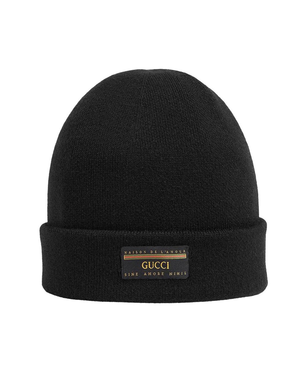 gucci-Black-Logo-Patch-Beanie- gucci-Black-Logo-Patch-Beanie-
